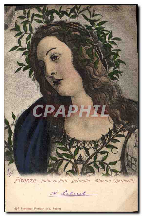 CPA Firenze Palazzo Pitti Dettaglio Minerva Botticelli 