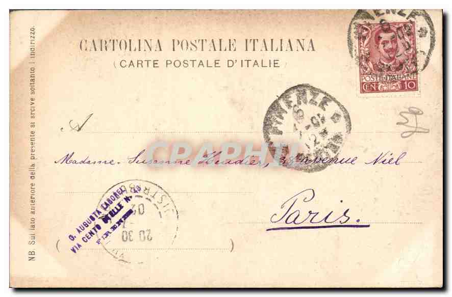 CPA Firenze Gall Uffizi Le Brun Elisabella  — Verso