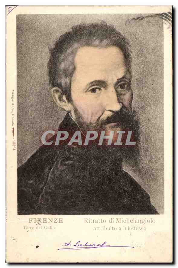 CPA Firenze Ritratto di Michaelangiolo Torre del Gallo 
