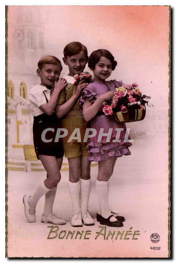 CPA Bonne Annee Enfants
