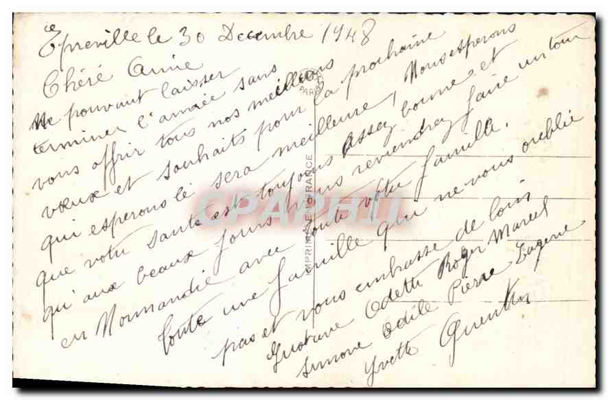 CPA Bonne Annee Enfants — Rückseite