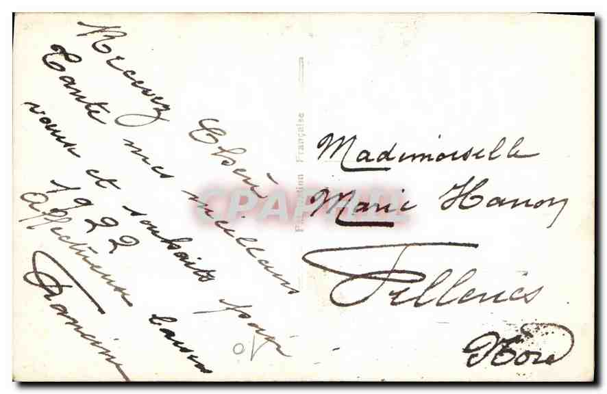 CPA Bonne Annee Femme — Rückseite