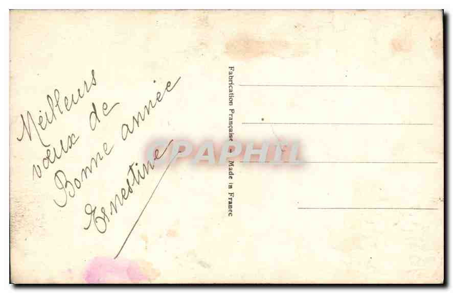CPA Bonne Annee Femme — Rückseite