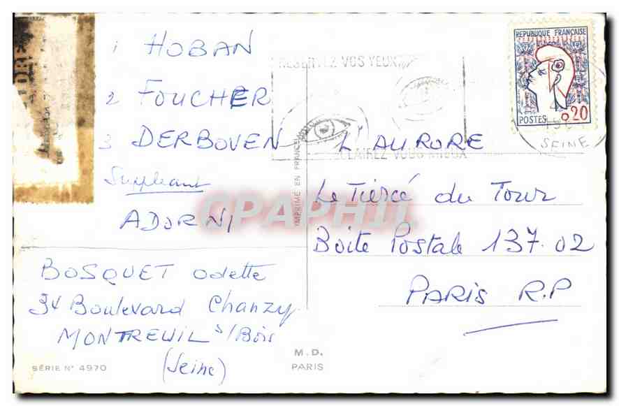 CPA Il m'avait pourtant bien semble voir un lapin Enfant Chasse — Rückseite