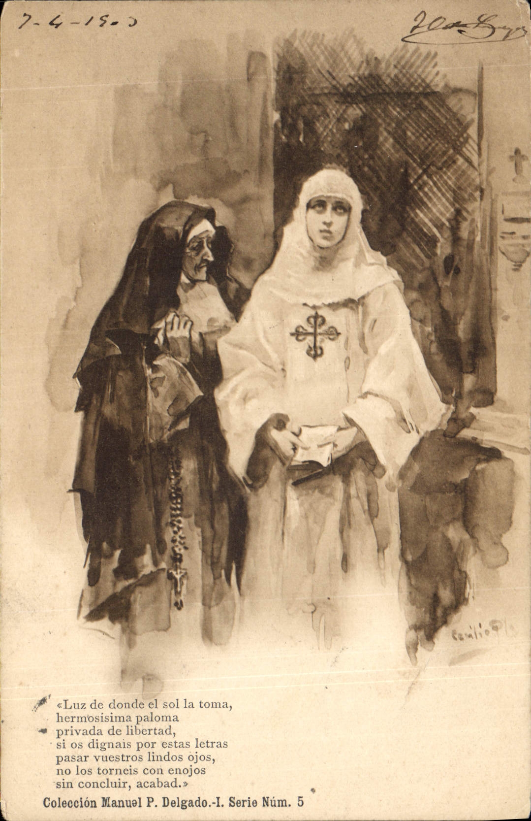 CPA Luz de donde el sol la toma  Religieuses