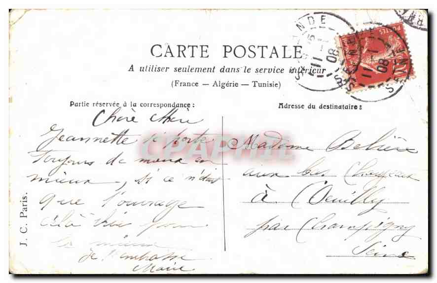 CPA La Cage de Lili Enfant Oiseau — Rückseite
