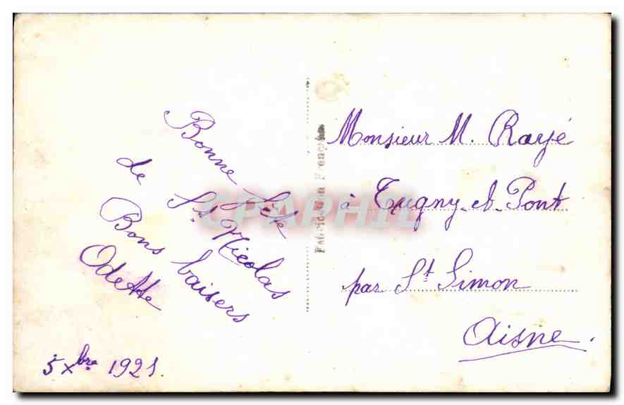 CPA Enfant — Rückseite