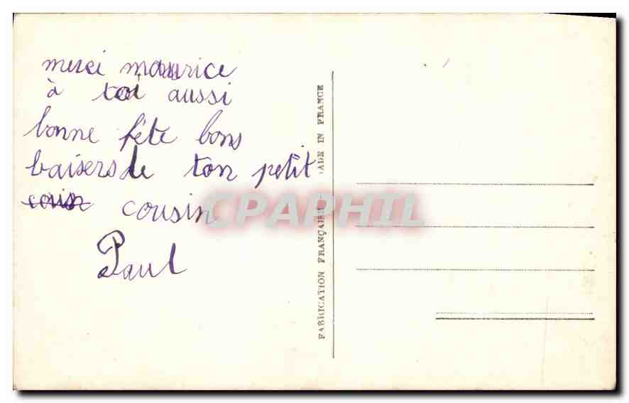 CPA Enfant — Verso