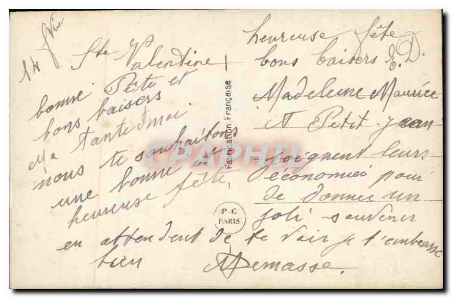 CPA Enfant — Verso