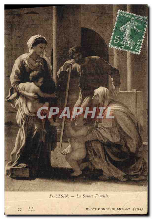 CPA Poussin La Sainte Familie Musee Conde Chantilly 
