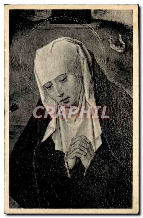 La Tête de la Vierge — détail du triptyque — Hans Memling — Bruges, Hôpital Saint-Jean