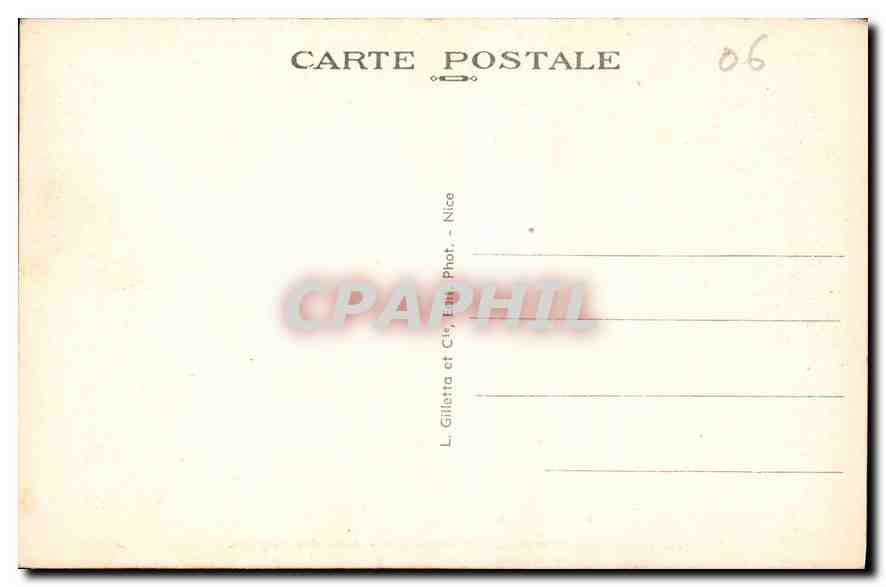 CPA Nice Promenade des Etats Unis Allee des Palmiers  — Rückseite