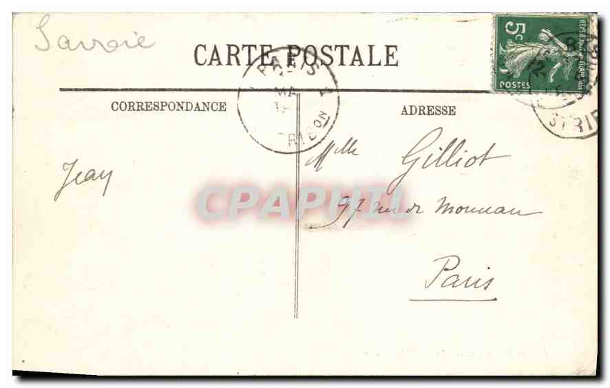 CPA Aix les Bains Hautecombe  — Verso