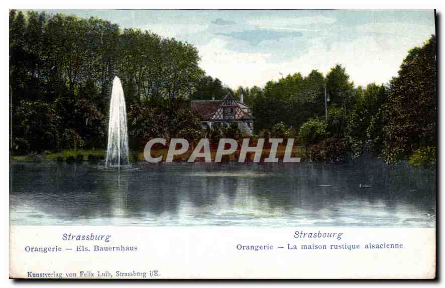 CPA Strasbourg Orangerie La maison rustique alsacienne 