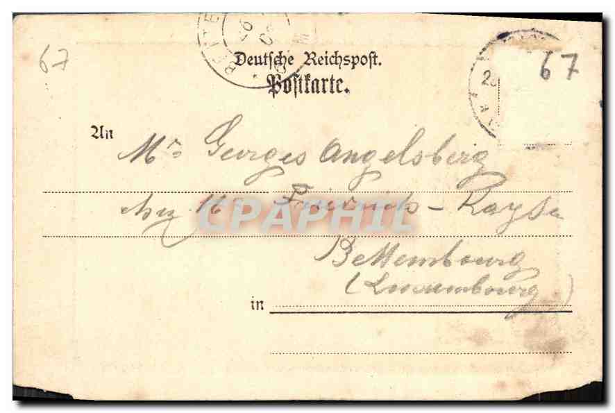 CPA Strassburg  — Rückseite