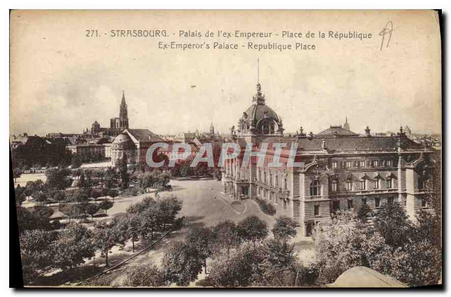 Strasbourg - Palais de l'ex-Empeureur - Place de la République - Éditeur : Ch. Bergeret