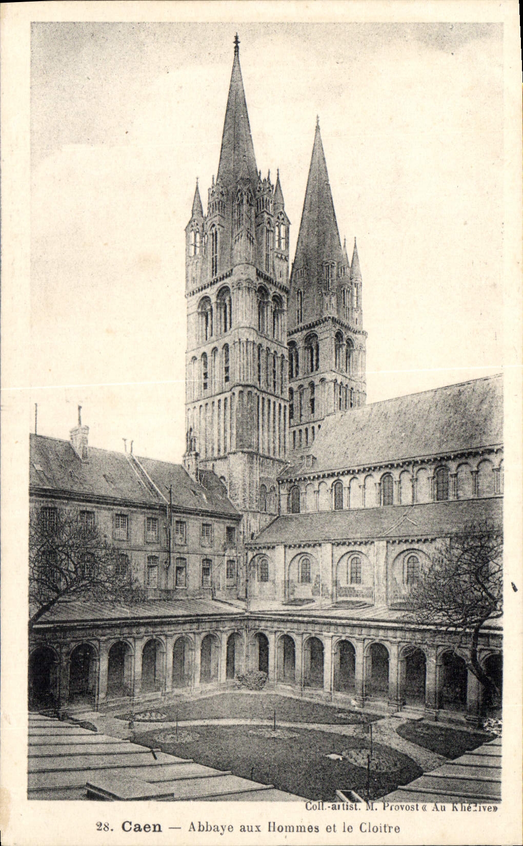 Caen — Abbaye aux Hommes et le Cloître — Coll. artist. M. Provost & Au Khézives