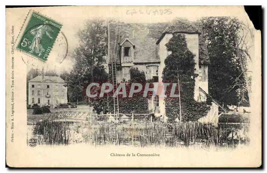 CPA Calvados Chateau de la Cressonniere 