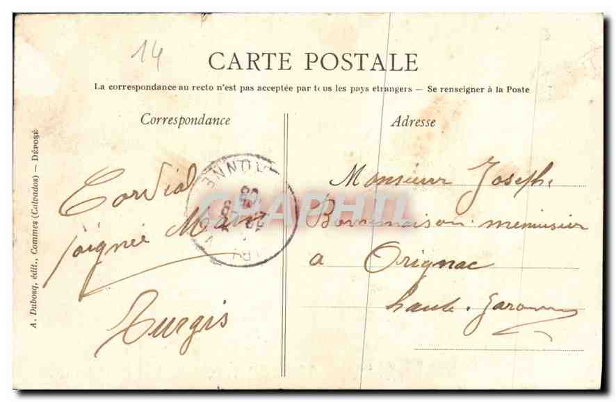 CPA Chateaux de Calvados Chateau de Balleroy  — Verso