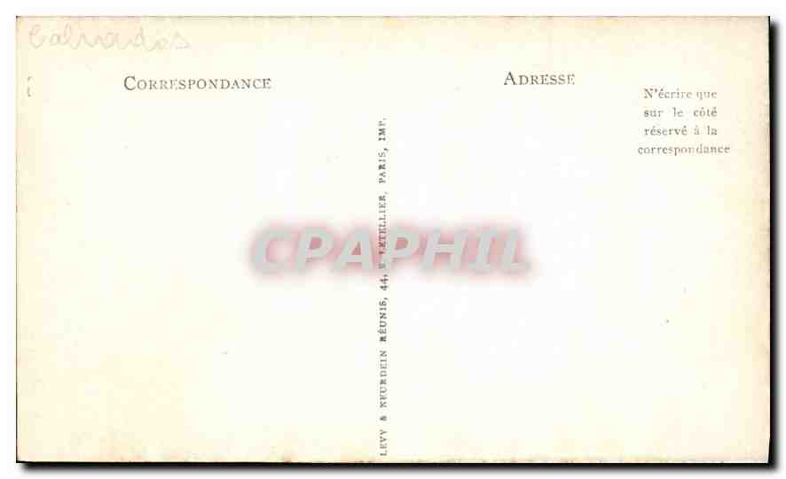 CPA La Delivrande Calvados  — Back
