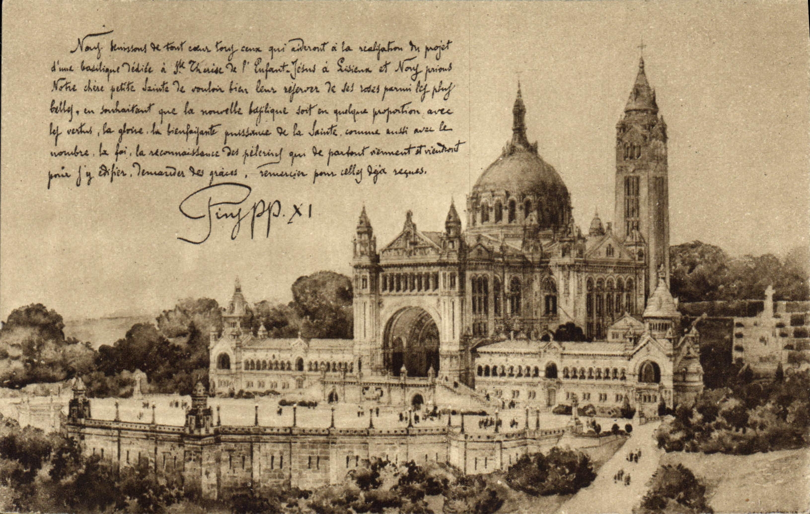 Basilika von Sainte-Thérèse des Kindes Jesu in Lisieux — Projekt — CPAPHIL