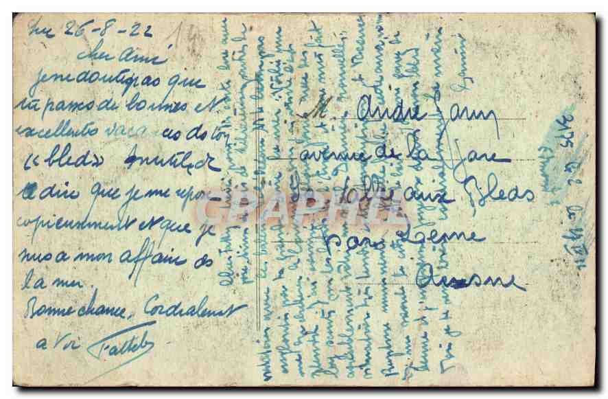 CPA Luc sur Mer Calvados Les Falaises  — Verso