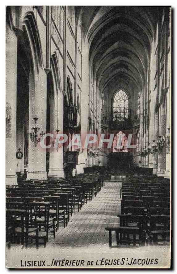 CPA Lisieux Interieur de l'Eglise St Jacques 