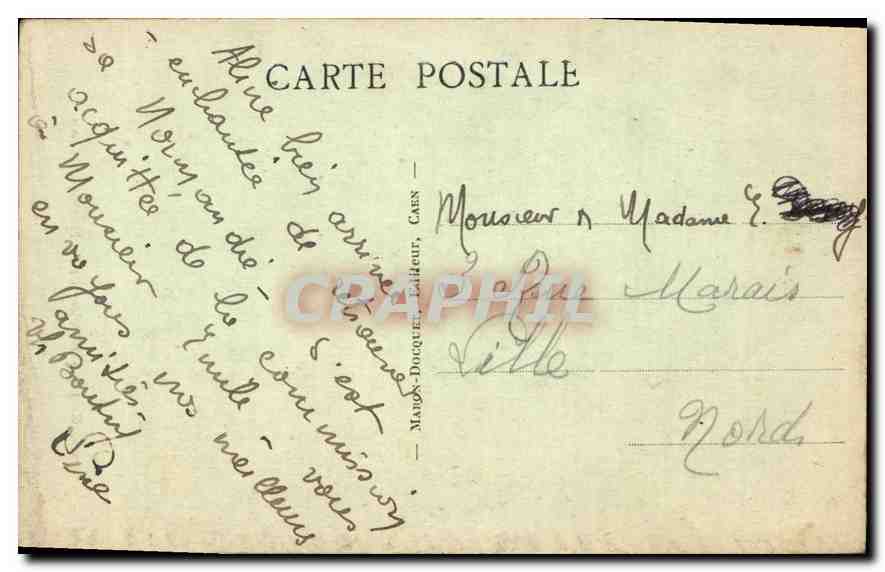 CPA Caen Interieur de l'Abbaye aux Dames  — Verso