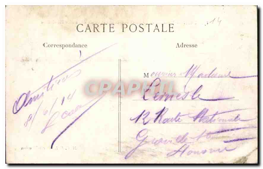 CPA Caen Ensemble de l'Abbaye aux Dames et entree de l'ancien Hotel Dieu  — Verso