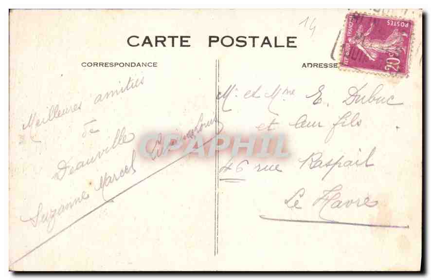 Deauville. La Plage Fleurie. Le Casino vu des Jardins — C.M., Le Havre, n°39 — Rückseite
