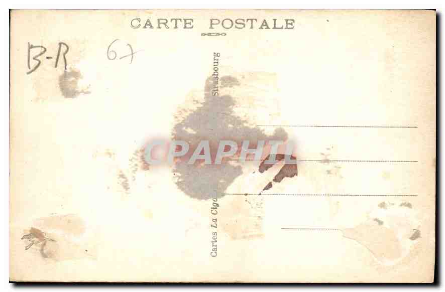 CPA Strasbourg Un Nid de Cigognes  — Rückseite