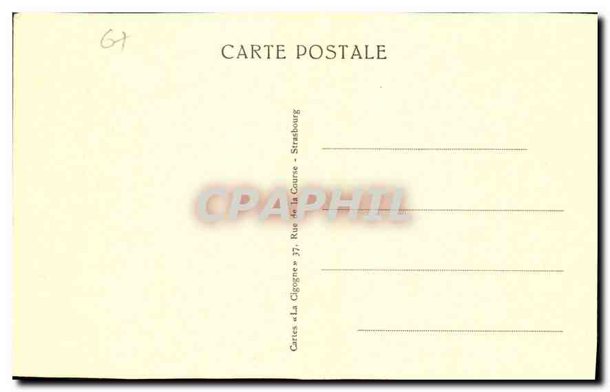 CPA Strasbourg Orangerie La Gaenseliesel L'Alsacienne a L'oie  — Rückseite