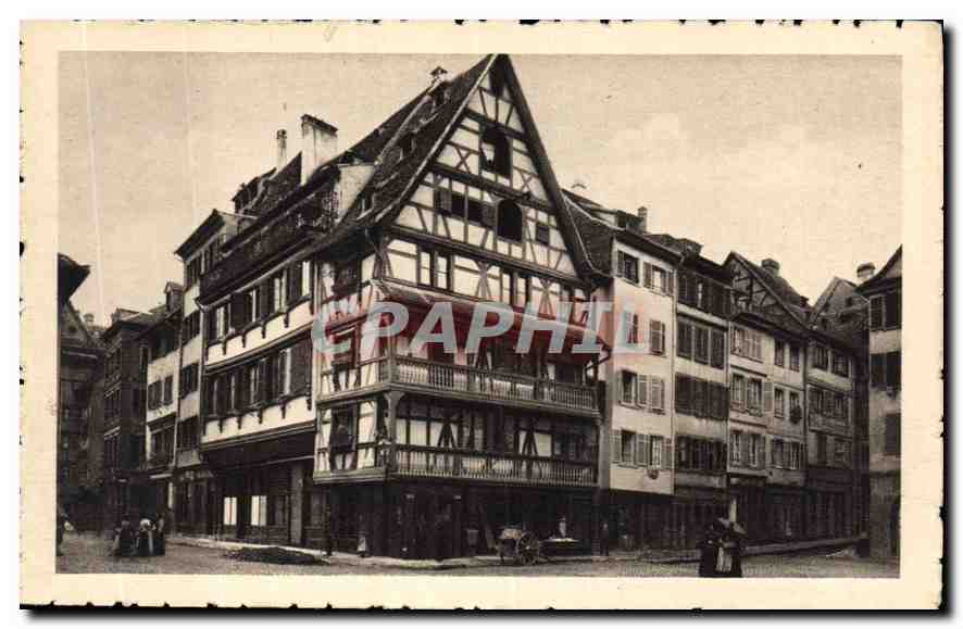 CPA Strasbourg Place du Marche aux Cochons de laif 