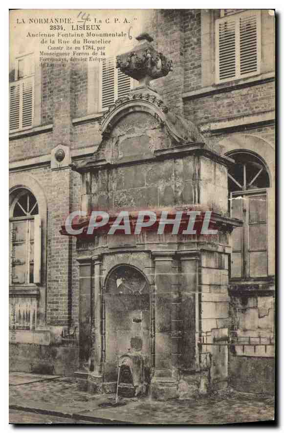 Ancienne Fontaine Monumentale — Lisieux — La C.P.A. n°2834
