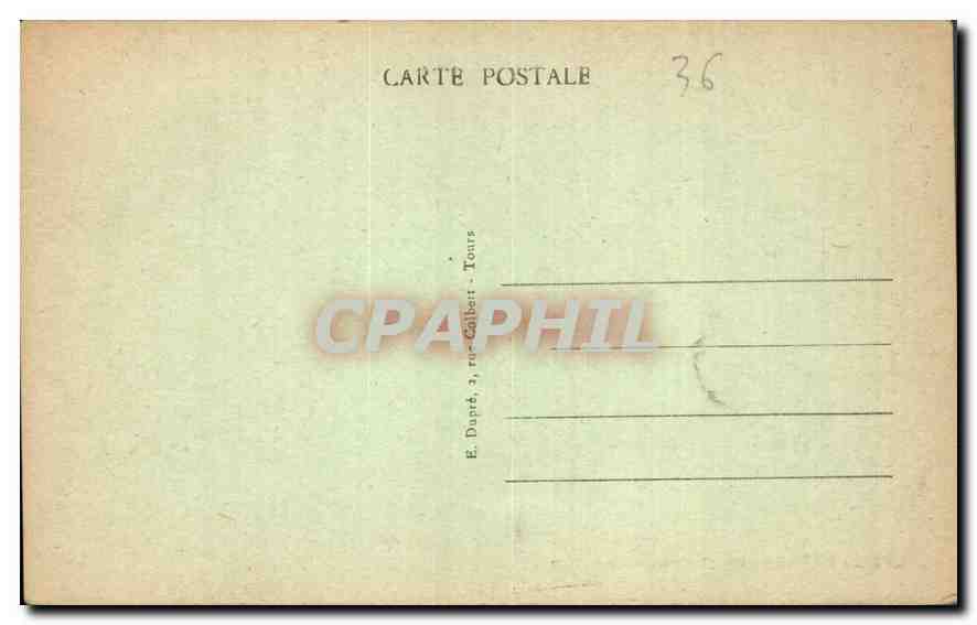 CPA Eglise d'Issoudun Indre Cariatide  — Rückseite