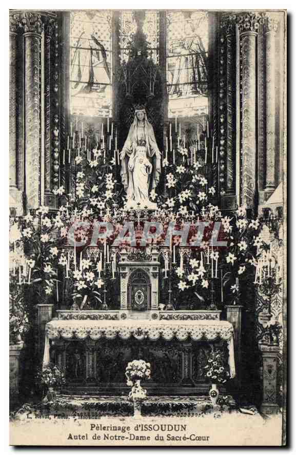 CPA Pelerinage d'Issoudun Autel de Notre Dame du Sacre Coeur 