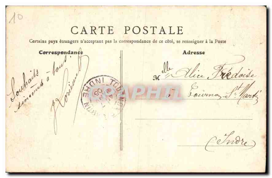 Environs d'Argenton — Crypte souterraine de l'Église de Gargilesse — B. F., Paris — Rückseite