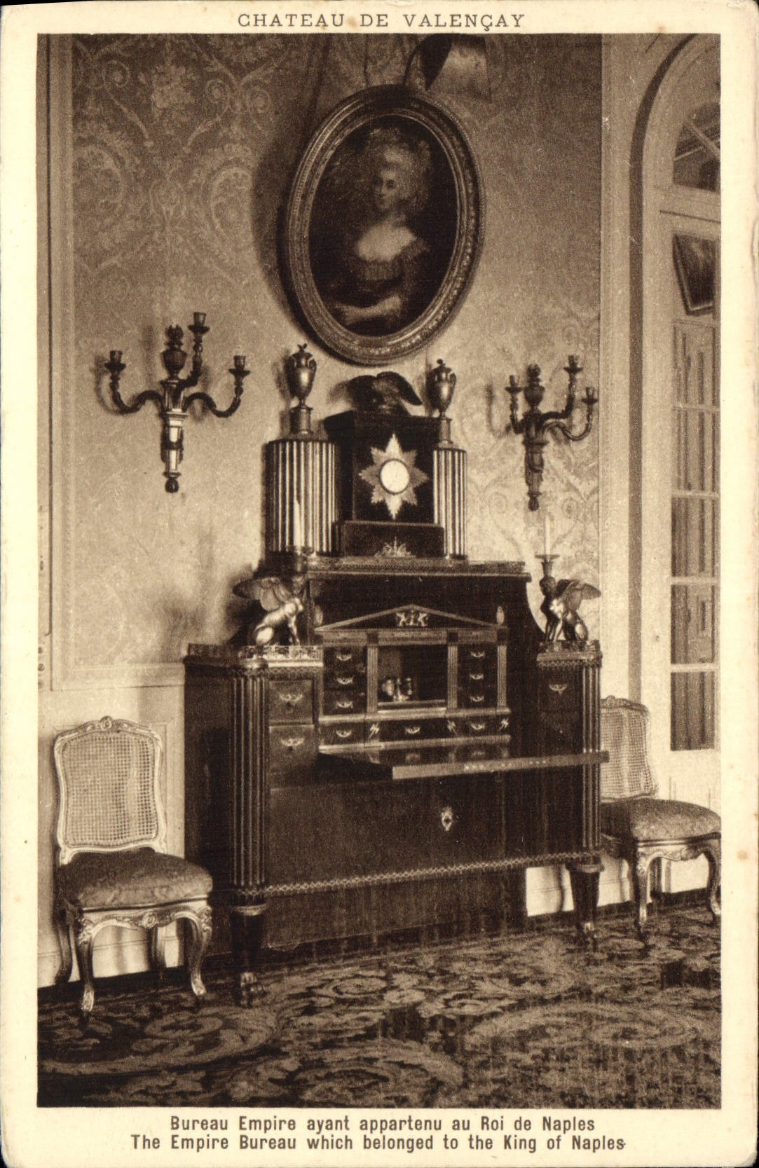 Château de Valençay — Bureau Empire ayant appartenu au Roi de Naples — Imp. Draux Paris