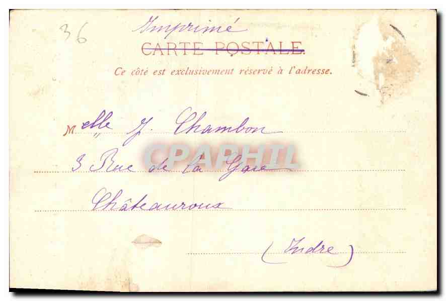 Abbaye de Fontgombault (Indre) — Portail de l'Église — Ch. Arambourou, phot., Châtellerault — Rückseite