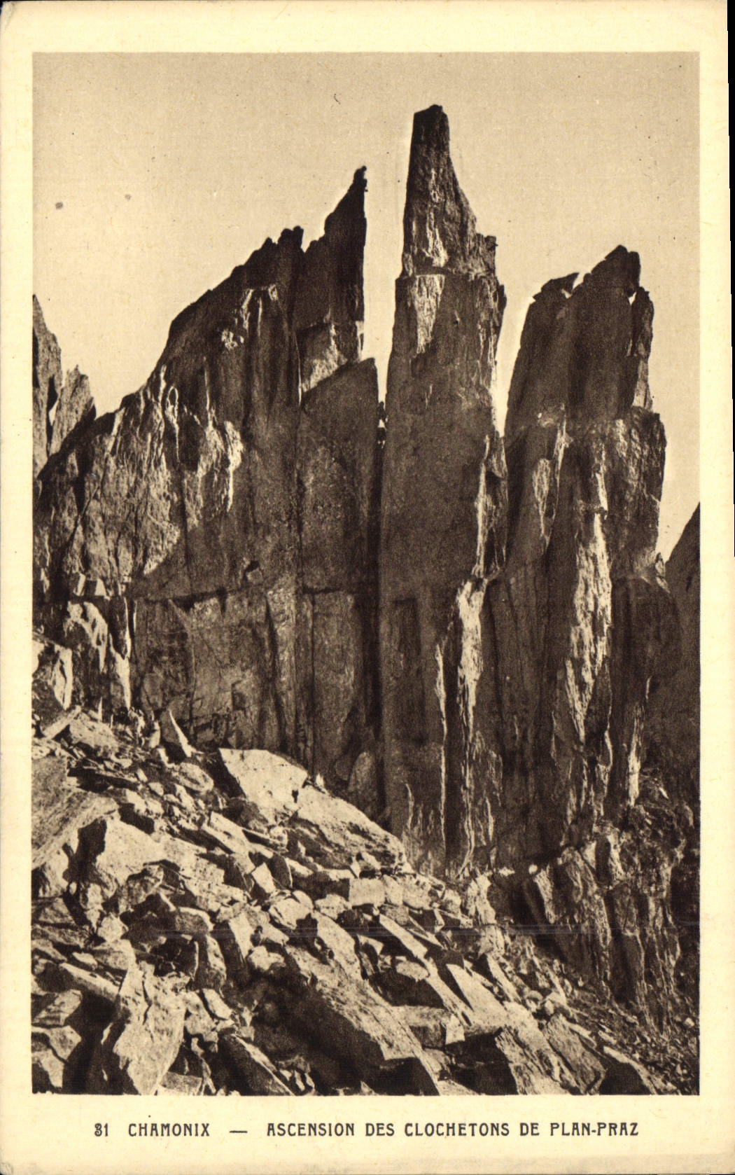 Chamonix — Ascension des Clochetons de Plan-Praz — Éditions des Galeries Alpines, Chamonix