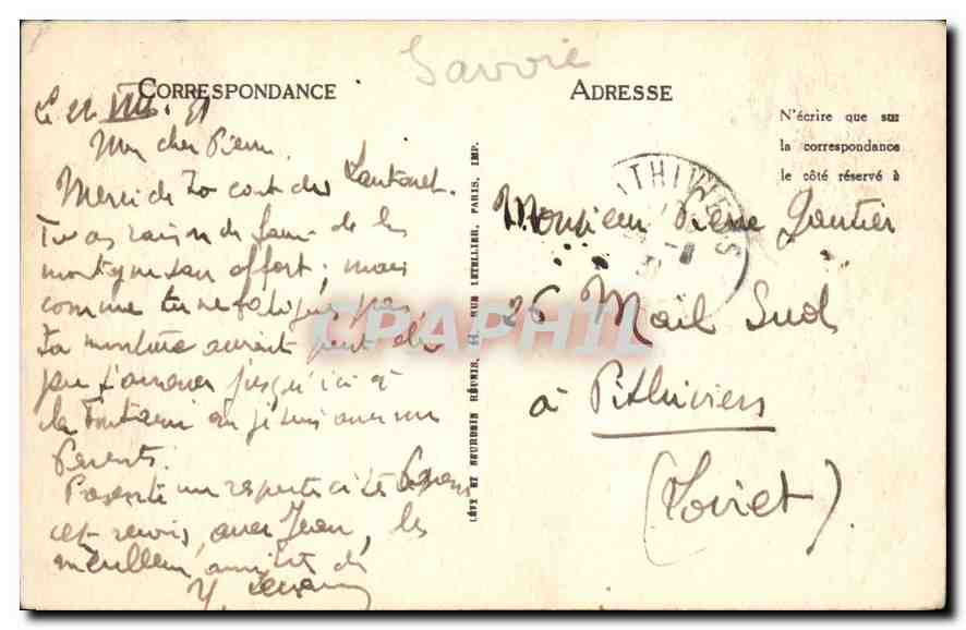 Chamonix-Mont-Blanc — Vue générale et l'Aiguille du Dru — Exposition Coloniale Internationale de Paris 1931 — Verso