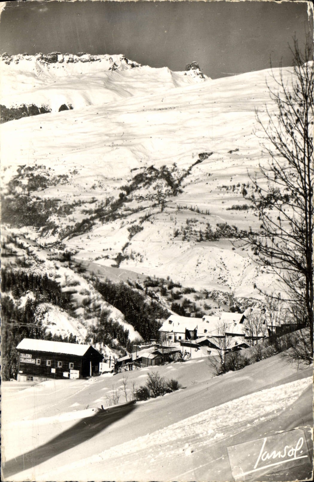 CPA Peisey Nancroix Savoie Depart du Teleski Telesiege 