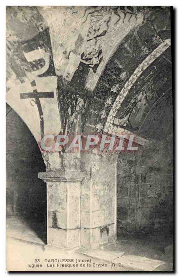 Gargilesse (Indre) — Église. Les Fresques de la Crypte — R.D.
