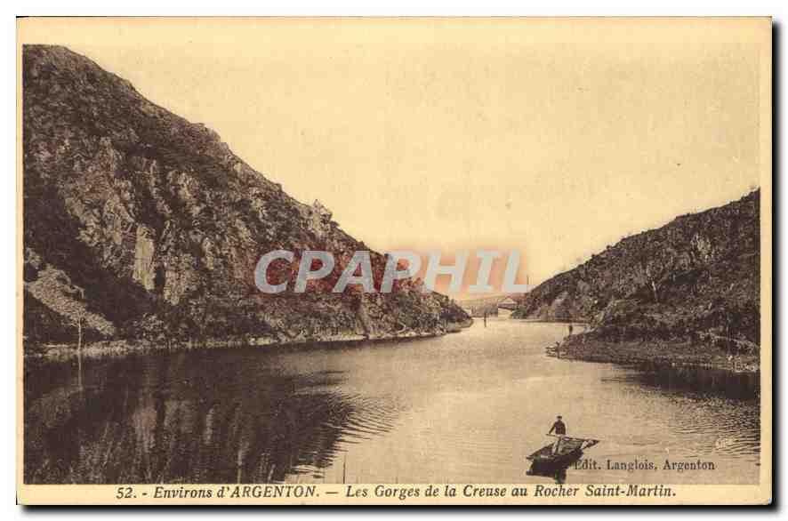 CPA Environs d'Argenton Les Gorges de la Creuse au Rocher Saint Martin 