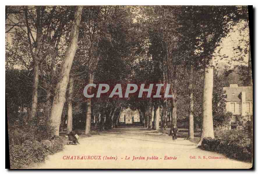 CPA Chateauroux Indre Le jardin public Entree 