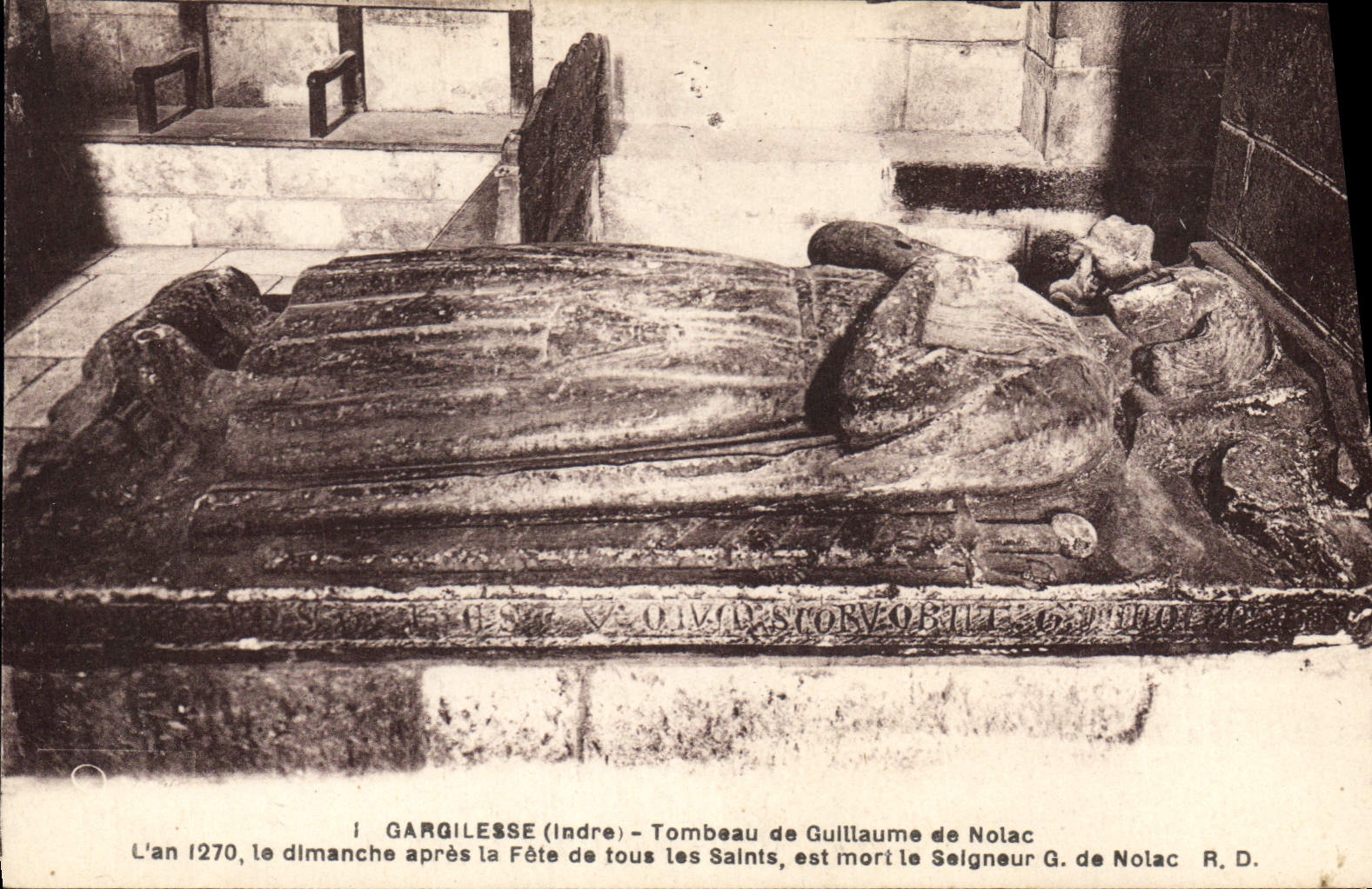 Gargilesse (Indre) — Tombeau de Guillaume de Nolac — R. Dorange, édit. Tours