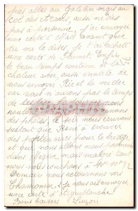 CPA Pralognan Le Doron au pied des Glaciers de l'Arcelin  — Rückseite