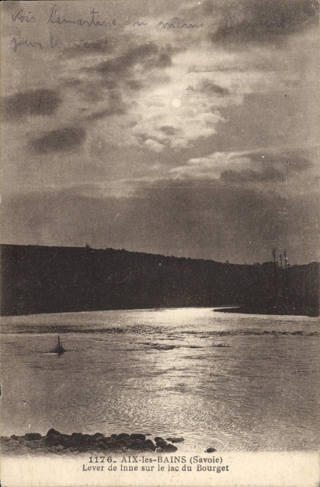 CPA Aix les Bains Savoie Lever de Inne sur le lac du Bourget 