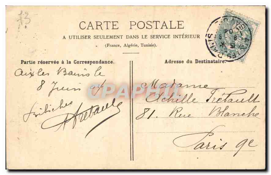 CPA Aix les Bains Les Gorges du Sierroz a Gresy Bateau — Rückseite