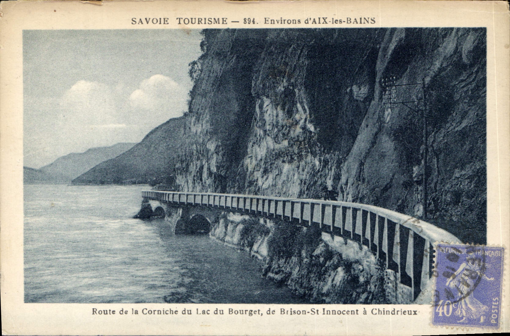 CPA Environs d'Aix les Bains Route de la Corniche du Lac du Bourget 